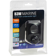 Огонь подводный светодиодный со сливной пробкой 25 мм., 5 Вт, синий свет