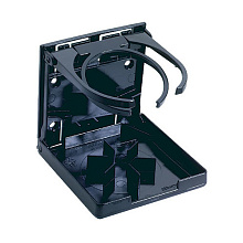 Подстаканник складной с двойным кольцом (черный)