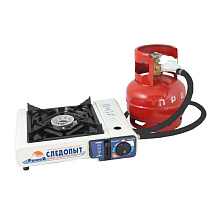 Портативная газовая плита Следопыт Power, с переходником