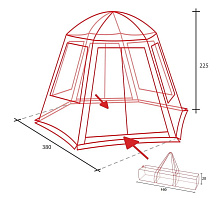Палатка-шатер GOLDEN SHARK SHELTER V2 AUTO (380х300х225)
