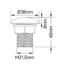 Огонь подводный светодиодный SeaFlo Ø38 мм, 0.2Вт, 12В, IP68, голубой свет