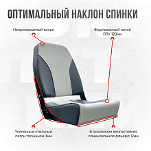Кресло складное Кокпит, светло-серый/серый, арт. NovgGray