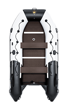Надувная лодка Ривьера Максима 3800 СК "Комби" светло-серый/черный