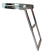 Трап телескопический 2 ступеньки, 300 мм, белый пластик