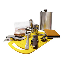 Подарочный набор с посудой, коричневый