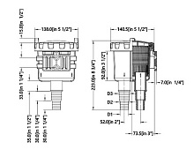 Фильтр забортной воды SeaFlo под шланг 25/32/38 мм, пластик