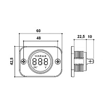 Вольтметр цифровой на панель 5-30 В