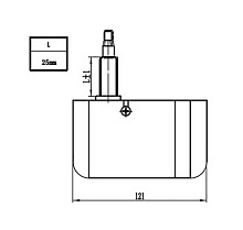 Электропривод стеклоочистителя W.E в корпусе, 24В, посадка М8-10, 45–105°