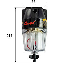 Фильтр топливный с отстойником и фильтрующим элементом 10 мк, аналог UF20K, Omax