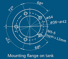 Датчик уровня 500 мм, 240-30 Ом, нерж. (Мореман).