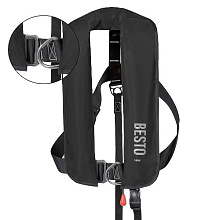 Автоматический надувной жилет Raider 165N, до 165 кг., черный