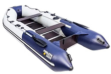 Надувная лодка Ривьера Компакт 3600 СК "Комби" светло-серый / синий