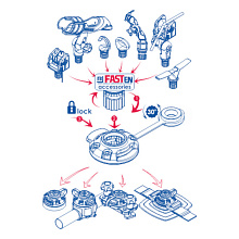 Держатель эхолота под замок Fasten "Волга".