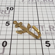 Крючок одинарный 67x32 мм. для одежды