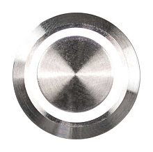 Выключатель с фиксацией 12/24В 5А, OFF-ON 5P, Ø19 мм, белая подсветка, нерж. сталь