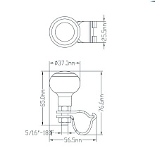 Спиннер на рулевое колесо, Ø 36 мм.