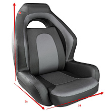 Кресло мягкое OZARK с больстером, черный/темно-серый