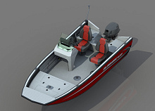 Лодка алюминиевая Альбакор 410 FISH с консолью