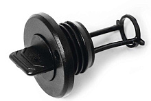 Заглушка дренажная с резьбовой пробкой 27 мм. (пластик)