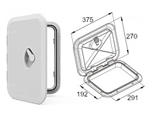 Крышка рундука SEAFLO 375x270 мм., белый пластик