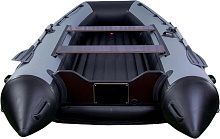 Надувная лодка ПВХ RiverBoats RB 370 НДНД (серо-черный)