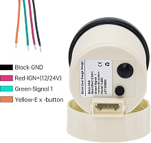 Указатель уровня топлива, 0-190 Ом, черный, д. 52 мм. + вольтметр (цена без датчика)