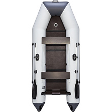 Надувная лодка ПВХ Аква 3200СКК (слань-книжка + киль) cветло-серый/графит