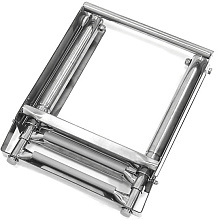 Трап телескопический выдвижной с фиксатором, 3 ступеньки, 291 мм. (серый пластик)