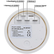 Указатель уровня топлива, 0-190 Ом, бел. циферблат, нерж. ободок, д. 52 мм. + датчик уровня 175 мм.