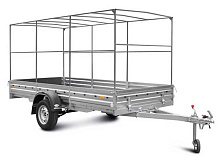 Тент с каркасом 271415 (высокий, H=1500/1700 мм) для бортовых прицепов МЗСА 817705 / 817733