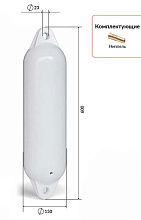 Кранец швартовый BUOY Classic Ø150x600 мм (упаковка 4 шт.)