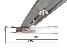 Быстросъемная струбцина для датчика эхолота Lowrance Triple Shot (нерж. сталь, крепление на транец)