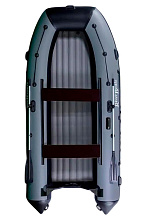 Надувная лодка ПВХ RiverBoats RB 370 НДНД (серо-черный)