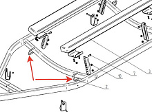 Стойка ложемента прицепа МЗСА 81771B, 1C, 1D, 1E