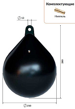 Буй надувной маркерный BUOY Ø210x280 мм