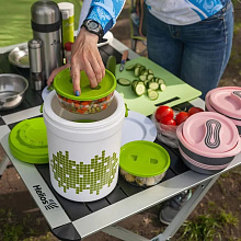 Набор пласт. контейнеров Picnic 6пр. PP (4x0,6 л. + 0,4 л. + 4,5 л.) PINNACLE N-PT-1800