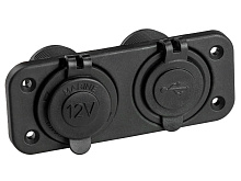 Панель с USB-разъемом 5В 2.1А и прикуривателем