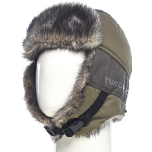 Шапка-ушанка зимняя с маской Huntsman Yukon Ice, ткань Breathable, хаки