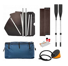 Надувная лодка ПВХ Алтай 320 L, пайол, оранжевый/белый