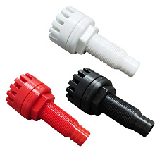 Штуцер забортной воды с фильтром, под шланг Ø19 мм, пластик