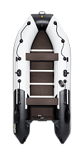 Надувная лодка Ривьера Компакт 3600 СК "Комби" светло-серый/черный
