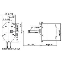 Электропривод стеклоочистителя 12В со щеткой 355мм белый