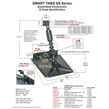Комплект транцевых плит Nauticus серии SX, 254х241 мм., для моторов 40-80 л.с.