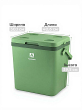 Изотермический контейнер Арктика 2200-26, 26 л, зеленый