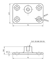 Кронштейн палубный с винтом