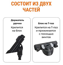 Держатель удочки LODFORT регулируемый на Т-паз, черный