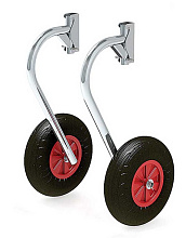 Транцевые быстросъемные колеса 330 мм, Техномарин для лодок типа "Солар", нерж. сталь