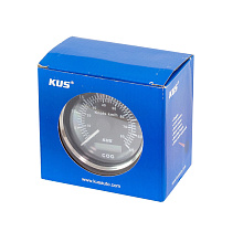 GPS-спидометр аналоговый 0-45 узлов, черный циферблат, нерж. ободок, выносная антенна, д. 85 мм.