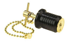 Пробка сливная T-образная с цепочкой Ø22–25 мм, латунь