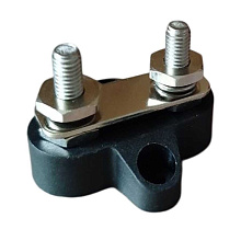 Клемма-штифт двойная, М6, 45х42 мм, черная